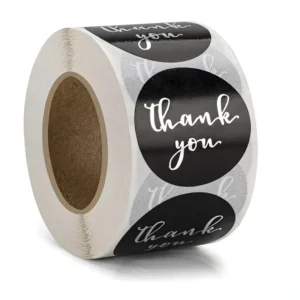 Custom 2-Inch Waterproof Synthetic Paper Self-Adhesive Labels, 500 Pieces per Roll