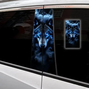 Custom 2-Piece Universal PVC B-Pillar Car Stickers, Self-Adhesive Exterior Window Decals