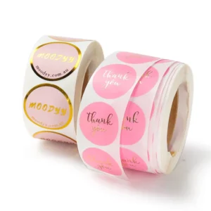 Custom 2 Round Glossy Sticker Labels 20cm