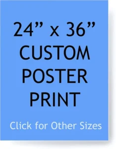 Custom 24×36 Inch Personalized Image or Photo Poster for Wall Art Decor, No Frame