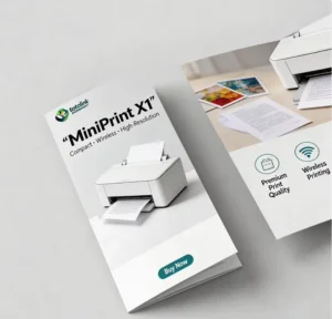 Custom 3 Foldout Brochure Catalogue Pamphlet for Small Business Paperboard Printing