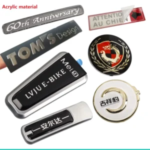 Custom 3D ABS Car Logo Design OEM Factory Self-Adhesive Reusable Waterproof Fade-Resistant
