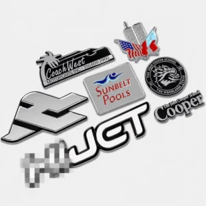 Custom 3D ABS Car Logo Sticker Emblem, Chrome