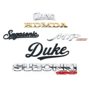 Custom 3D ABS Chrome Logo Emblem Weatherproof Car Motorcycle Badge Nameplate Sticker