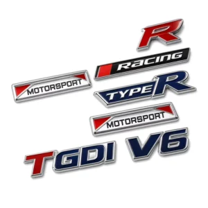 Custom 3D ABS Chrome Performance Car Emblem Sticker Electroplated Self-Adhesive Badge