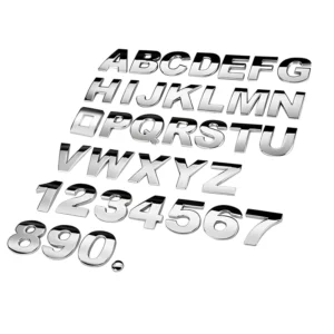 Custom 3D ABS Letters Car Sticker Emblem Badge with Self-Adhesive
