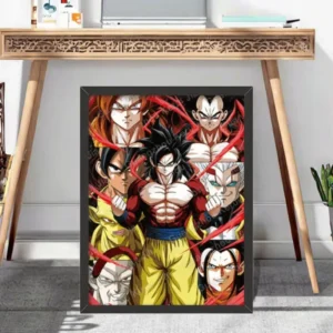 Custom 3D Anime Plastic Wall Art Poster, Modern Cartoon Style, HD 3D Visual Effect