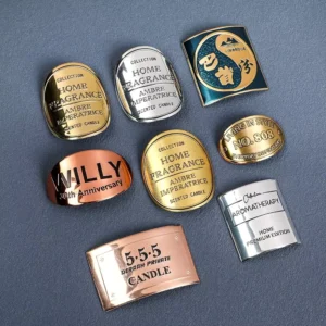 Custom 3D Embossed Aluminum Adhesive Labels for Wine and Perfume Bottles