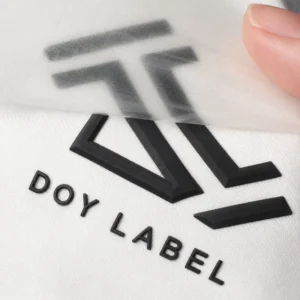 Custom 3D Embossed Printing Logo Silicone Apparel Accessories Heat Transfer Main Labels for Coats