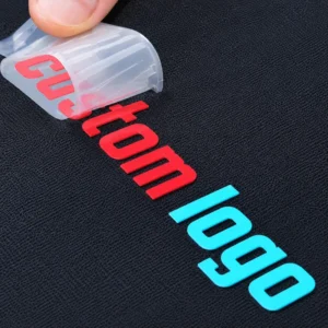 Custom 3D Embossed Silicone Heat Transfer Clothing Labels, Soft Touch