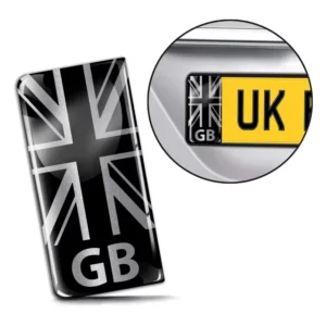 Custom 3D Gel License Plate Decals for UK Vehicles Self Adhesive Reusable PVC Stickers with 1 Year Warranty