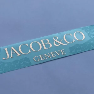 Custom 3D Glossy Rose Gold Logo Metal Nickel Sticker Transfer Self-adhesive Metal Label Sticker