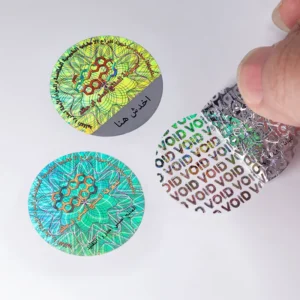 Custom 3D Holographic Tamper-Evident VOID Security Labels, Manufacturer