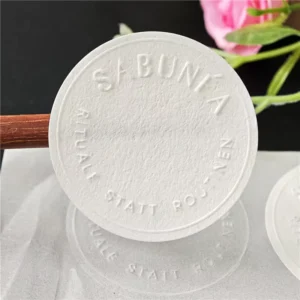 Custom 3D Logo Embossed Textured Paper Stickers Matte Box Sealing Labels