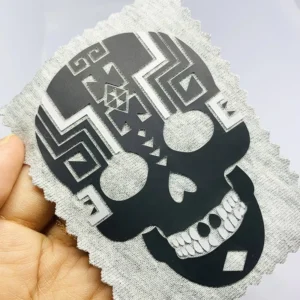 Custom 3D Logo Silk-Printed Silicone Raised Heat Transfer Iron-On Patch Sticker for T-Shirt Garment