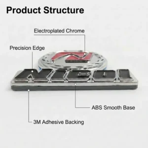 Custom 3D Metal Anti-Lock Braking System Letter Badge Decal