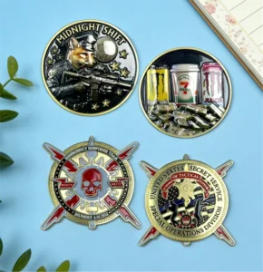 Custom 3D Offset Printed Soft Enamel Zinc Alloy Challenge Coin with Gold or Silver Plating, Custom Color, Eco-Friendly