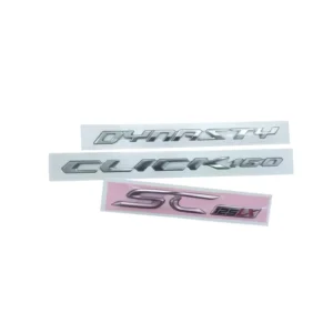 Custom 3D PVC Sticker Cute Chrome Design for Car and Motorcycle Reflective Waterproof Body Decal Soft Label Logo