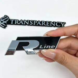 Custom 3D Raised Split Chrome ABS Plastic Eco-Friendly UV/Water Resistant Tear-Resistant Self-Adhesive Digital Car Stickers