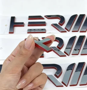 Custom 3D Raised Split Chrome Eco Friendly UV Water Resistant Self adhesive Digital Printed Gloss Laminated Car Stickers