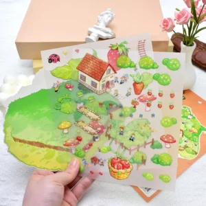 Custom 3D Scene Sticker Book Adult Room DIY Miniature Landscape Scene Stickers