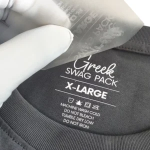 Custom 3D Silicone Heat Transfer Label Garment Embossed Washable Printed Shirt Iron-On Clothing Label