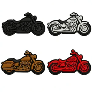 Custom 3D Soft PVC Silicone Rubber Embossed Logo Patch with Velcro