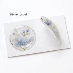Custom 3D UV Crystal Labels Waterproof Anti Scratch Die Cut Transfer Stickers for Glass Cups Cans and Bottles