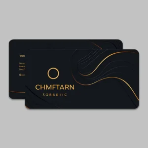 Custom 3D UV-Embossed LED Business Cards with Holographic Oil-Proof Cardboard and Gold Foil Stamping