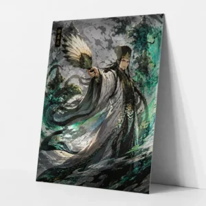 Custom 3D Varnish Raised Spot UV Art Print Kongming Anime Embossed Poster