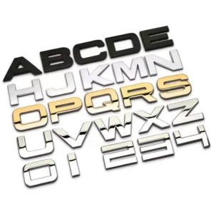 Custom 3d Abs Letters Car Emblem Badge Logos Metal Brand Logo Car Sticker plastic Label for Truck