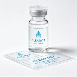 Custom 3ml 5ml 10ml Self-Adhesive Waterproof Peptide Vinyl Labels for Liquid Bottles with Box and Stickers