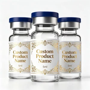Custom 3ml 5ml 7ml 10ml Small Vial Vinyl Labels for Pharmaceutical Packaging Wraparound Stickers