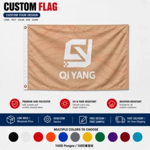 Custom 3x5ft Double-Sided 100% Polyester Blockout Dye-Sublimation Flag Banner for Outdoor Camping