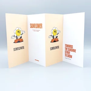 Custom 4-Fold Flyers Brochure Printing Paper Cardboard Offset Film Lamination