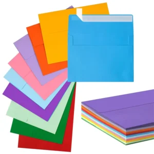 Custom 5×7 A7 Printable Colored Invitation Envelopes Self-Seal for Weddings Photos Postcards and Greeting Cards