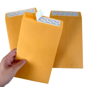 Custom 6 x 9 Gold Kraft Self-Adhesive Peel-and-Seal Envelope