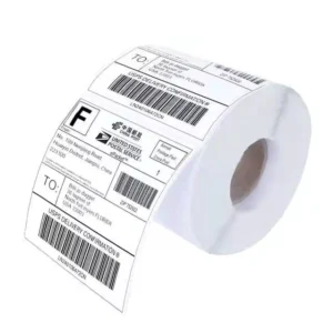 Custom 60*40mm Waterproof Art Paper Permanent Adhesive Sticker Label Rolls