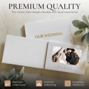 Custom 7-Inch IPS LCD Video Brochure for Wedding Invitation