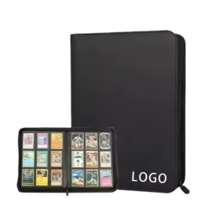 Custom 9-Pocket PU Leather Photo Album Binder for 360 Trading Cards, Top Loader