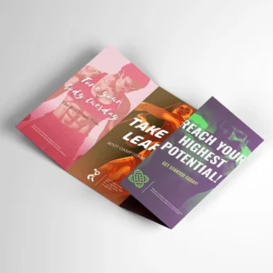 Custom A3 A4 A5 Size Advertising Folding Flyers for Small Businesses, Small-Batch Logo Customization