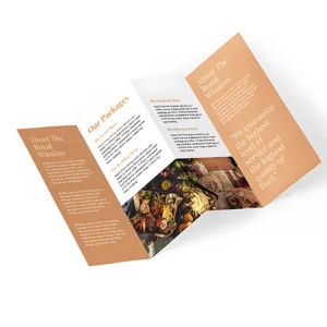 Custom A3 A4 A5 Size Color Folded Flyer Brochure Leaflet Printing