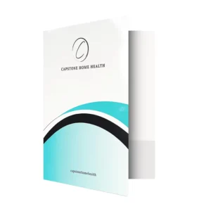Custom A4 2 Pocket Presentation Folder Embossed Logo Printed Paper Document File Folder Matte Lamination for Business Office