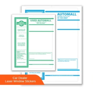 Custom A4 Glossy White Waterproof Self-Adhesive Vinyl Window Stickers, 8.5 x 11 in.