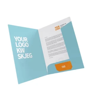 Custom A4 Letter Size 300gsm Paper CMYK PANTONE Color Printing Embossing File Folder Pockets Custom Business Logo Presentation