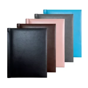 Custom A4 PU Leather DIY Photo Album with Black Card Insert Pages and Waterproof Cover