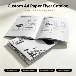 Custom A4 Paper Flyer, Catalog, Brochure, Booklet, or Instruction Manual Printing