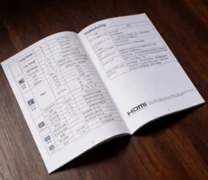 Custom A5 Business Brochure with Logo, Printed Contents, Film Lamination, Soft Cover