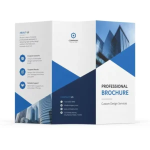 Custom A5 Offset Printed Small Tri-Fold Leaflet Brochure