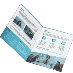 Custom A5 Tri-Fold Brochure Printing Magazine Flyer Catalog Booklet for Company Introduction